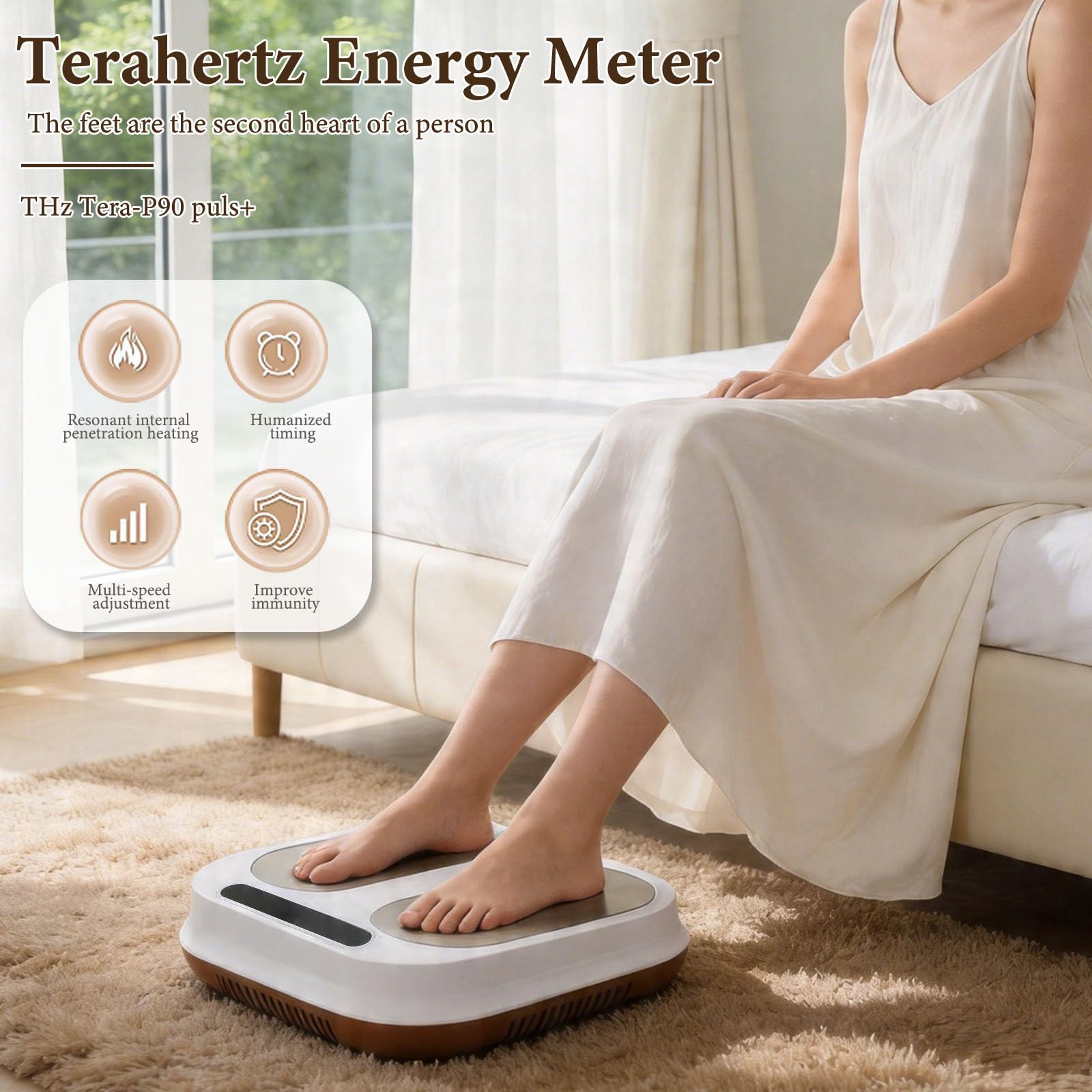 OlyLife THz Tera-P90 フットマッサージャー Amazon.com: Heleyme Terahertz P90 Plus+ Foot Massager Relieves